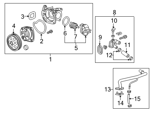 2018 Chevy Malibu Cooling System, Radiator, Water Pump, Cooling Fan Diagram