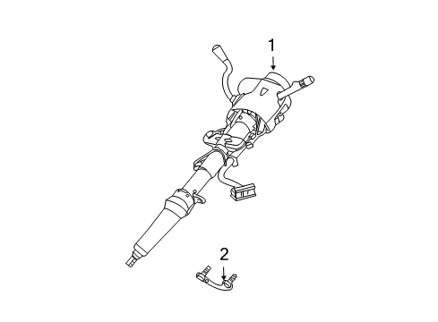 2019 Chevy Express 3500 Column Assembly Diagram for 84501610