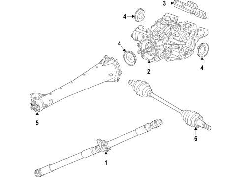 2018 Cadillac XT5 Rear Axle, Differential, Drive Axles, Propeller Shaft Diagram