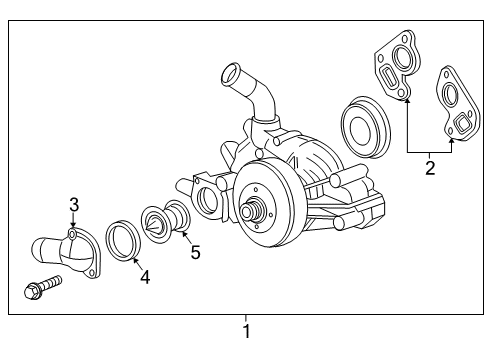 2005 Chevy SSR Cooling System, Radiator, Water Pump, Cooling Fan Diagram