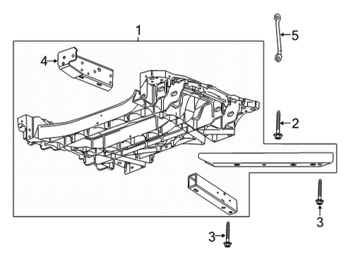 2021 Chevy Corvette Suspension Mounting - Front Diagram