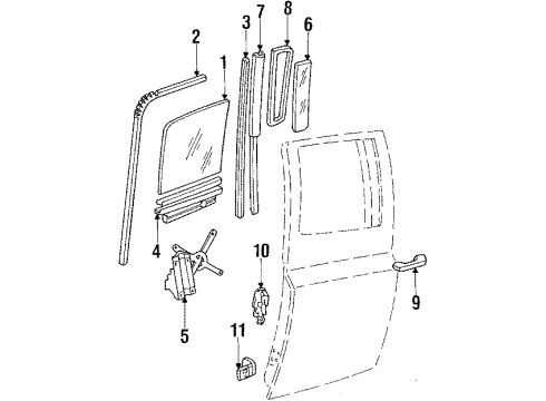 1986 Chevy C30 Front Door Diagram