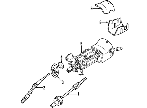 2008 Chevy Suburban 1500 Steering Wheel Diagram for 25784918