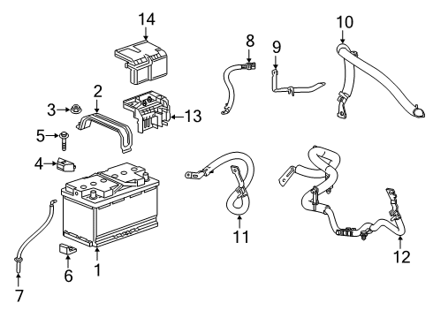 2018 Buick LaCrosse Battery Cable Diagram for 26218510