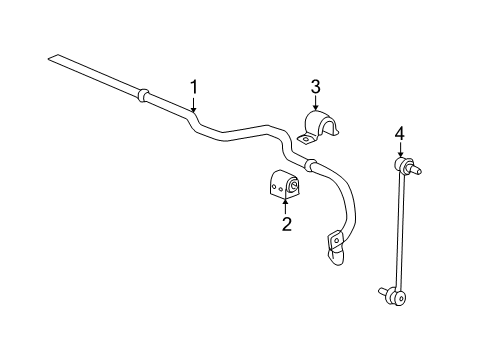 2008 Chevy Cobalt Front Suspension Components, Lower Control Arm, Stabilizer Bar Diagram