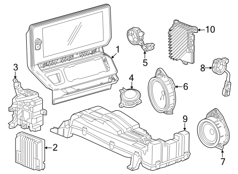 2023 GMC Sierra 1500 Sound System Diagram