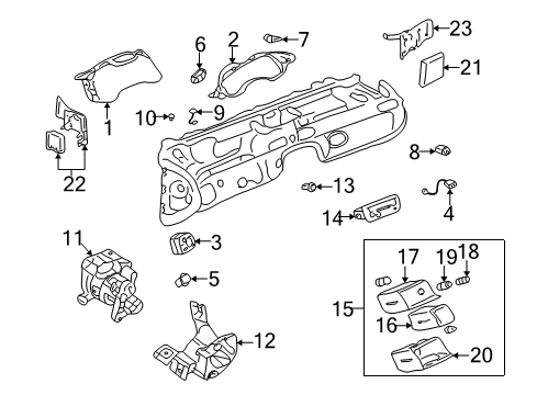 2000 Cadillac Seville A/C & Heater Control Units Diagram