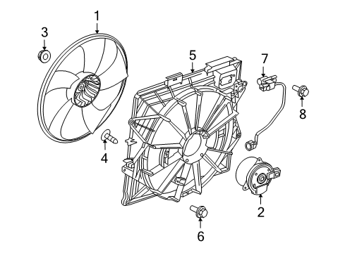 2009 Cadillac STS Cooling System, Radiator, Water Pump, Cooling Fan Diagram