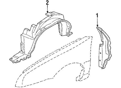 1992 Chevy Corsica Fender - Inner Components Diagram