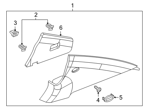 2015 Chevy Cruze Interior Trim - Quarter Panels Diagram