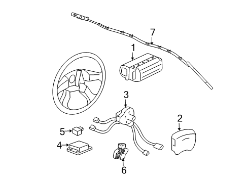 2007 Chevy Express 3500 Air Bag Components Diagram