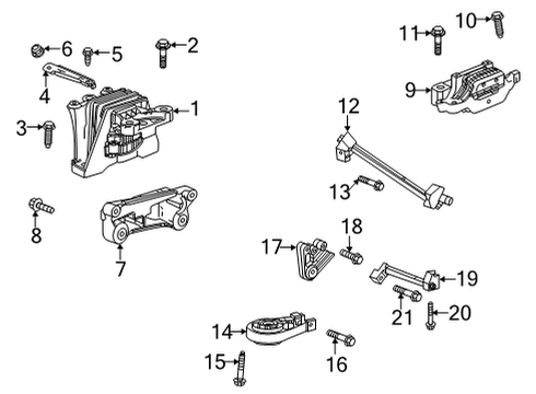 2024 Chevy Trailblazer Strut Bracket Diagram for 60006233