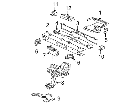 2001 Chevy Venture Bar, Lower Diagram for 10338937