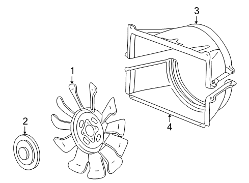 2008 GMC Sierra 2500 HD Cooling System, Radiator, Water Pump, Cooling Fan Diagram
