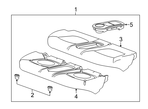 2016 Chevy Spark EV Rear Seat Components Diagram