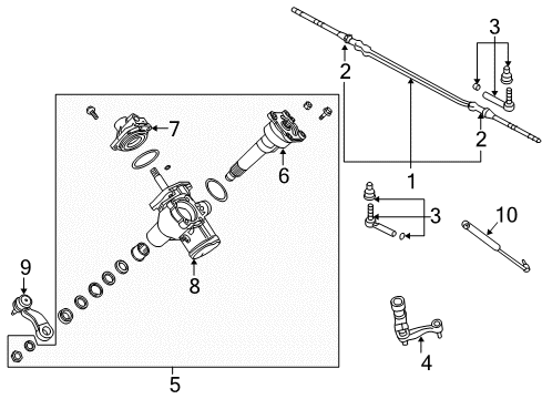 2008 GMC Sierra 2500 HD P/S Pump & Hoses, Steering Gear & Linkage Diagram