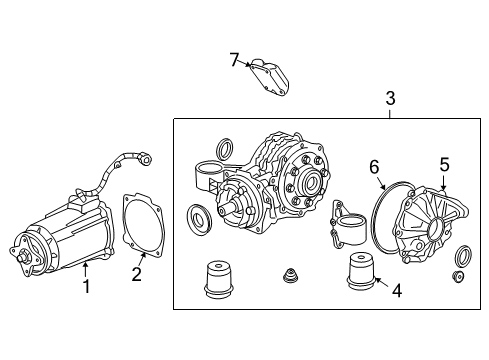 2008 Pontiac Torrent Axle & Differential - Rear Diagram