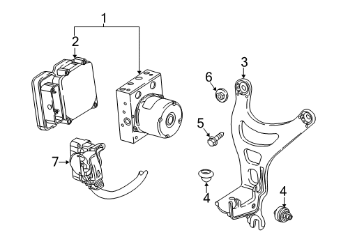 2017 Buick LaCrosse ABS Components Diagram