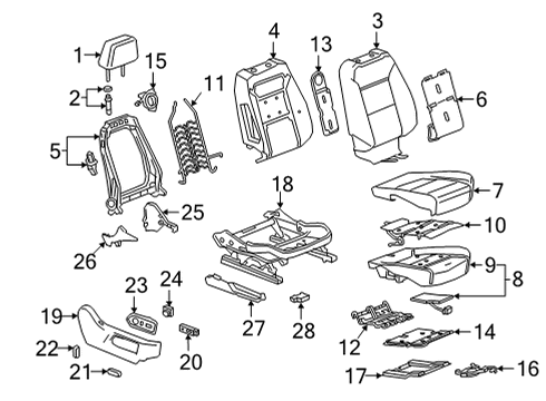 2023 GMC Sierra 3500 HD Lumbar Control Seats Diagram