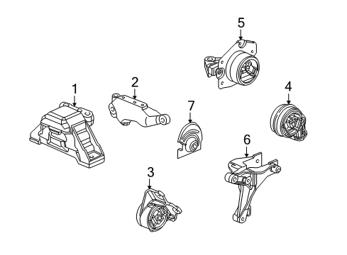 2003 Saturn Ion Engine & Trans Mounting Diagram