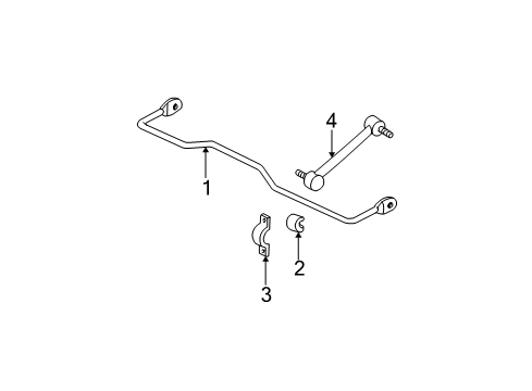2012 Chevy Impala Rear Suspension Components, Stabilizer Bar Diagram