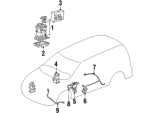 1998 Pontiac Trans Sport ABS Components Diagram