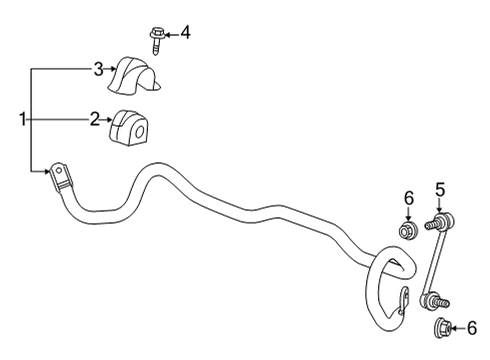 2022 Buick Envision Stabilizer Bar & Components - Front Diagram