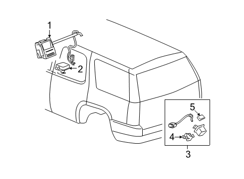 2008 Cadillac Escalade ESV Electrical Components Diagram