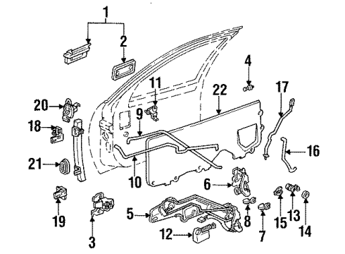 1995 Buick Regal Door & Components Diagram