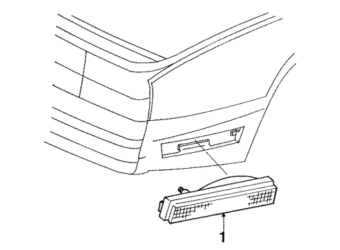 1989 Cadillac Seville Corner & Side Marker Lamps Diagram