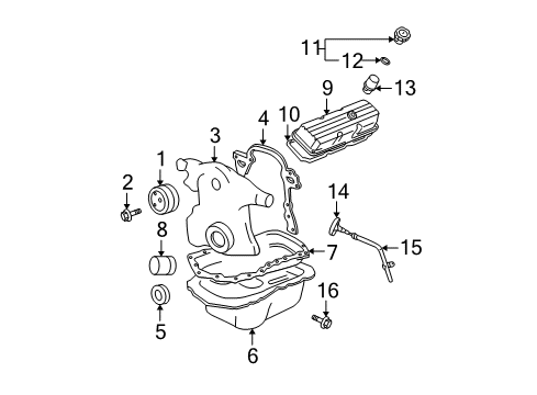 2000 Buick LeSabre Air Filter Diagram for 19259030