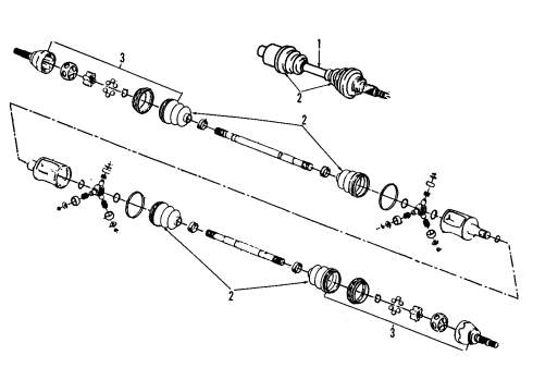 1994 Chevy Cavalier Front Axle Shafts & Joints, Drive Axles Diagram