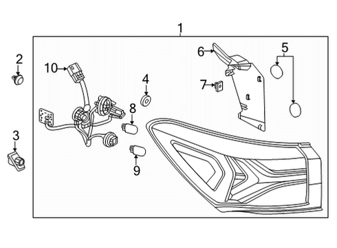 2023 Chevy Trailblazer Tail Lamps Diagram