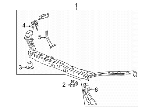 2016 Buick Encore Radiator Support Diagram