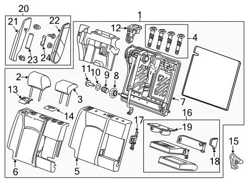 2015 Buick Verano Rear Seat Components Diagram