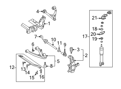 2011 Chevy Corvette Rear Suspension, Lower Control Arm, Upper Control Arm, Ride Control, Suspension Components Diagram