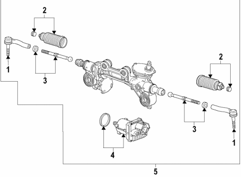 2023 GMC Sierra 1500 Steering Column & Wheel, Steering Gear & Linkage Diagram