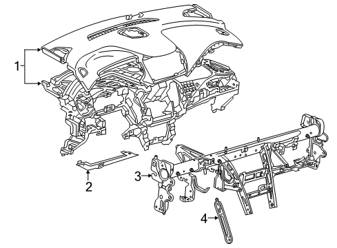 2019 Chevy Cruze Cluster & Switches, Instrument Panel Diagram