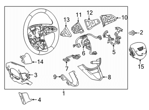 2022 Cadillac CT4 Steering Column & Wheel, Steering Gear & Linkage Diagram