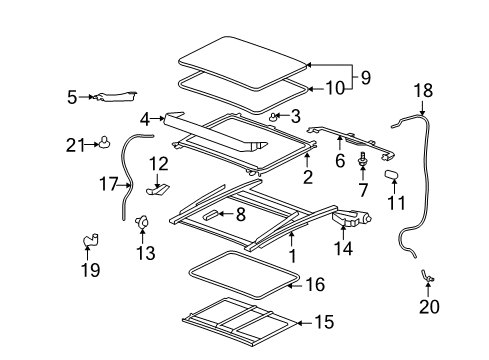 2009 Saturn Aura Sunroof Diagram