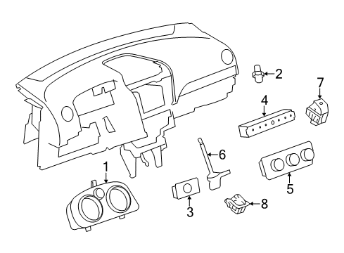 2012 Chevy Captiva Sport A/C & Heater Control Units Diagram
