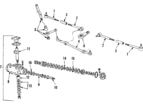 1989 Pontiac Safari Pitman Arm Diagram for 7837645