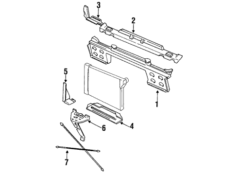 1986 Chevy Camaro Upper Tie Bar, Front Inner Driver Side Diagram for 20648037