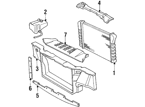 1985 Cadillac Seville Radiator Diagram for 3058077