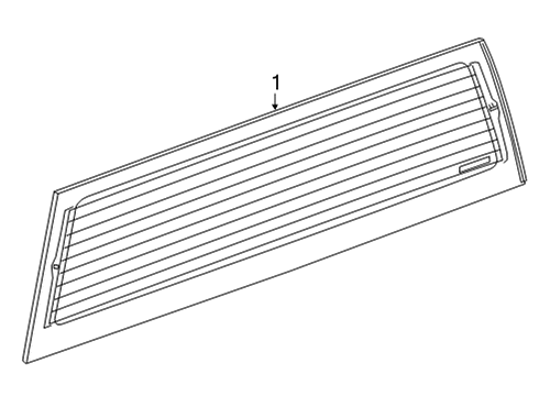 2024 GMC Sierra 3500 HD Glass & Hardware - Back Glass Diagram