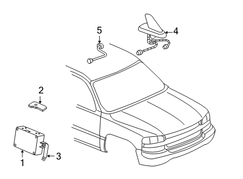 2006 Cadillac Escalade ESV Communication System Components Diagram