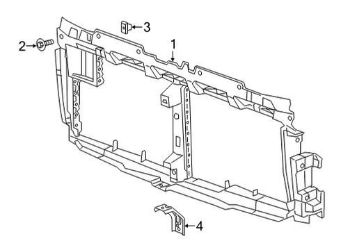 2024 GMC Sierra 3500 HD Front Panel Diagram