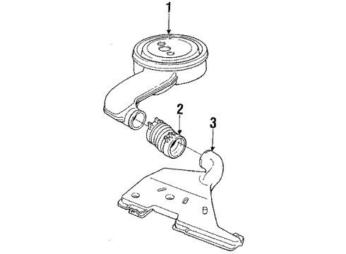 1984 Buick Skyhawk Air Duct Diagram for 14090989