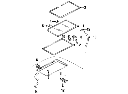 1996 Pontiac Trans Sport Drain Hose Connector Diagram for 14023108