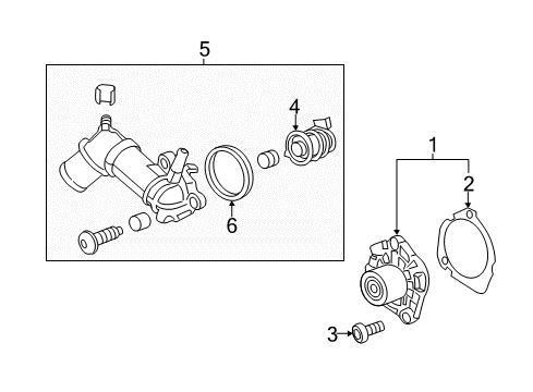 2014 Chevy Cruze Cooling System, Radiator, Water Pump, Cooling Fan Diagram 3 - Thumbnail